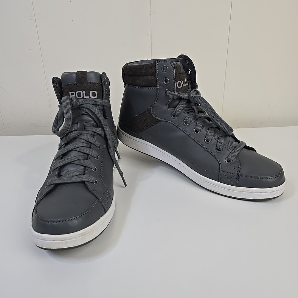 Polo Ralph Lauren Talbert High Leather Uppers High‎ Top Sneakers Men's Size 12D